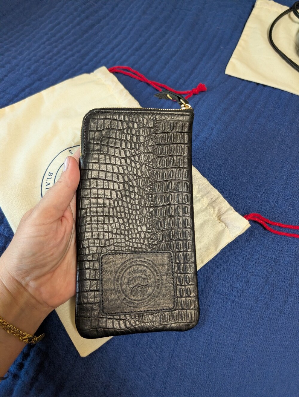 Blair Ritchey Eyeglass Case In Black Gator